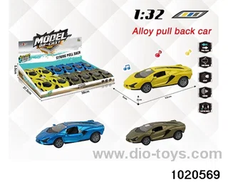 1:32 alloy pull back car W L/M in display box
