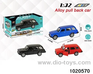 1:32 alloy pull back car in window box