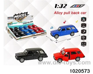 1:32 alloy pull back car W L/M in display box