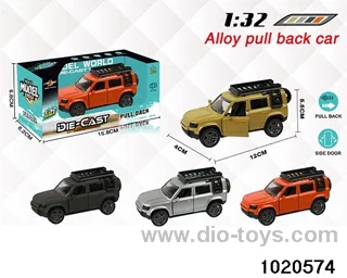 1:32 alloy pull back car in window box