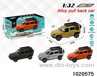 1:32 alloy pull back car W L/M in window box