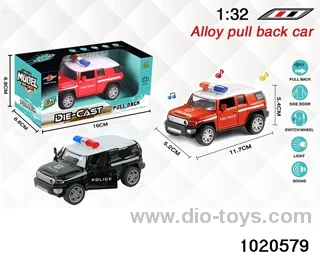 1:32 alloy pull back car W L/M in window box