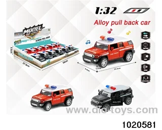 1:32 alloy pull back car W L/M in display box