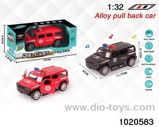 1:32 alloy pull back car W L/M in window box
