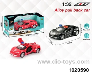 1:32 alloy pull back car in window box
