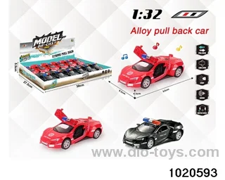 1:32 alloy pull back car W L/M in display box