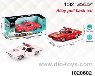 1:32 alloy pull back car in window box