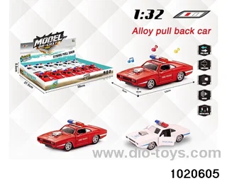 1:32 alloy pull back car W L/M in display box