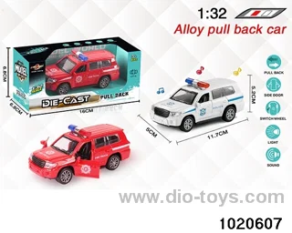 1:32 alloy pull back car W L/M in window box