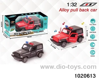 1:32 alloy pull back car W L/M in window box