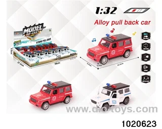 1:32 alloy pull back car W L/M in display box