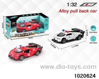 1:32 alloy pull back car in window box