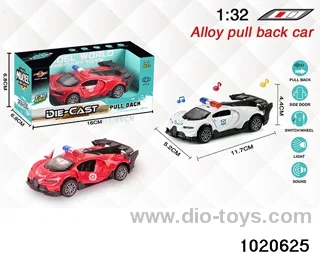 1:32 alloy pull back car W L/M in window box