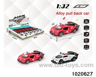 1:32 alloy pull back car W L/M in display box