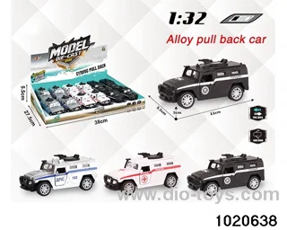 1:32 alloy pull back car in display box