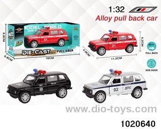 1:32 alloy pull back car in window box