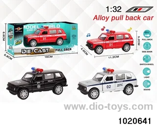 1:32 alloy pull back car W L/M in window box