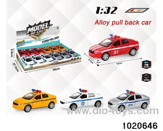 1:32 alloy pull back car in display box