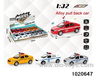 1:32 alloy pull back car W L/M in display box