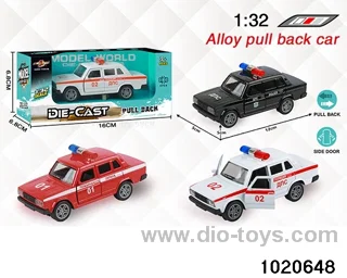1:32 alloy pull back car in window box