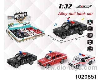 1:32 alloy pull back car W L/M in display box