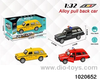 1:32 alloy pull back car in window box