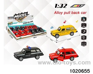 1:32 alloy pull back car W L/M in display box