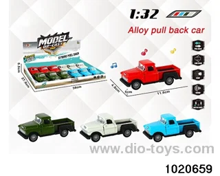 1:32 alloy pull back car W L/M in display box