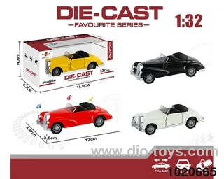 1:32 alloy pull back car W L/M in window box