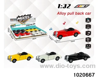 1:32 alloy pull back car W L/M in display box