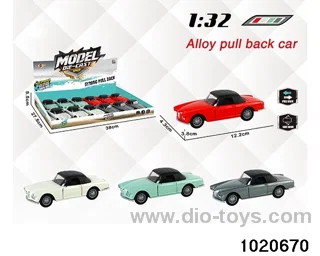 1:32 alloy pull back car in display box