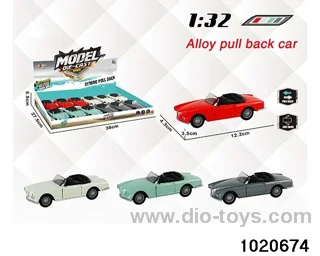1:32 alloy pull back car in display box