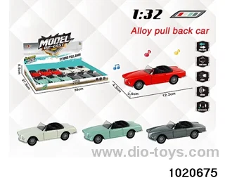 1:32 alloy pull back car W L/M in display box