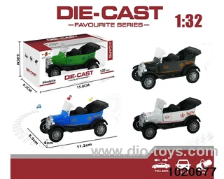 1:32 alloy pull back car W L/M in window box