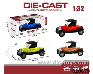 1:32 alloy pull back car W L/M in window box