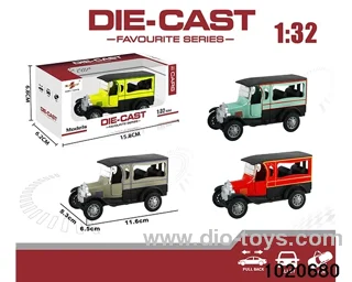 1:32 alloy pull back car in window box