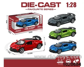 1:28 alloy pull back car in window box