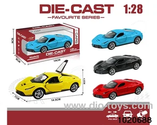1:28 alloy pull back car in window box