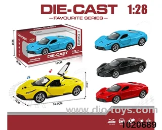 1:28 alloy pull back car W L/M in window box