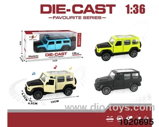 1:36 alloy pull back car W L/M in window box