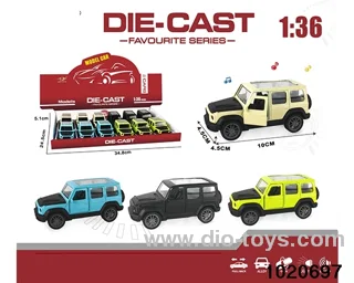 1:36 alloy pull back car W L/M in display box