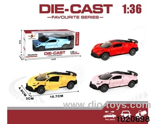 1:36 alloy pull back car in window box