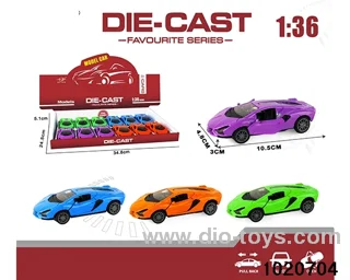 1:36 alloy pull back car in display box