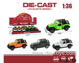 1:36 alloy pull back car in display box