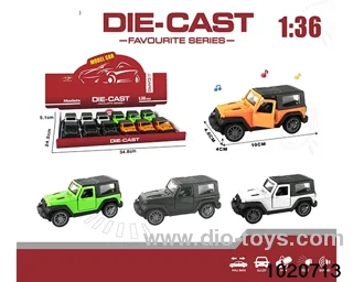 1:36 alloy pull back car W L/M in display box