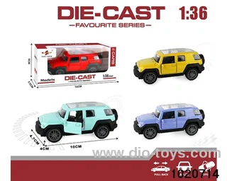 1:36 alloy pull back car in window box