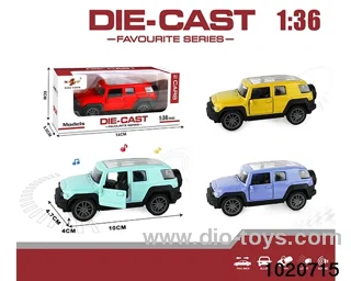 1:36 alloy pull back car W L/M in window box