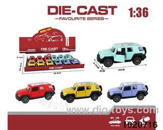 1:36 alloy pull back car in display box