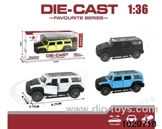 1:36 alloy pull back car in window box