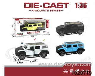 1:36 alloy pull back car W L/M in window box